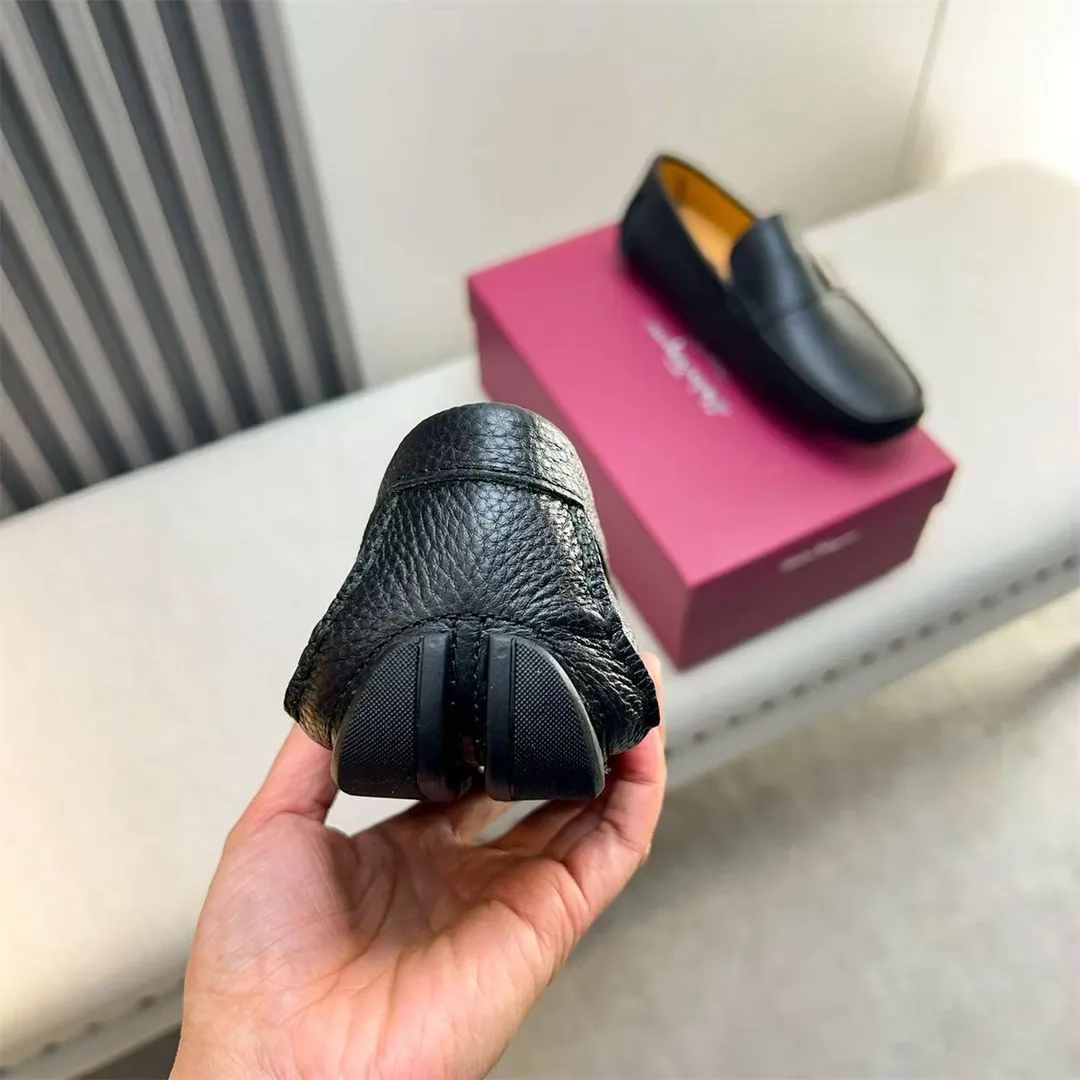Men's shoes 💰560 Ferragamo new high-end quality 🔥 black cowhide ➕ cowhide lining size 38-45